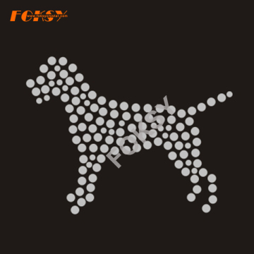 New Design Dog Rhinestone Iron on Transfer