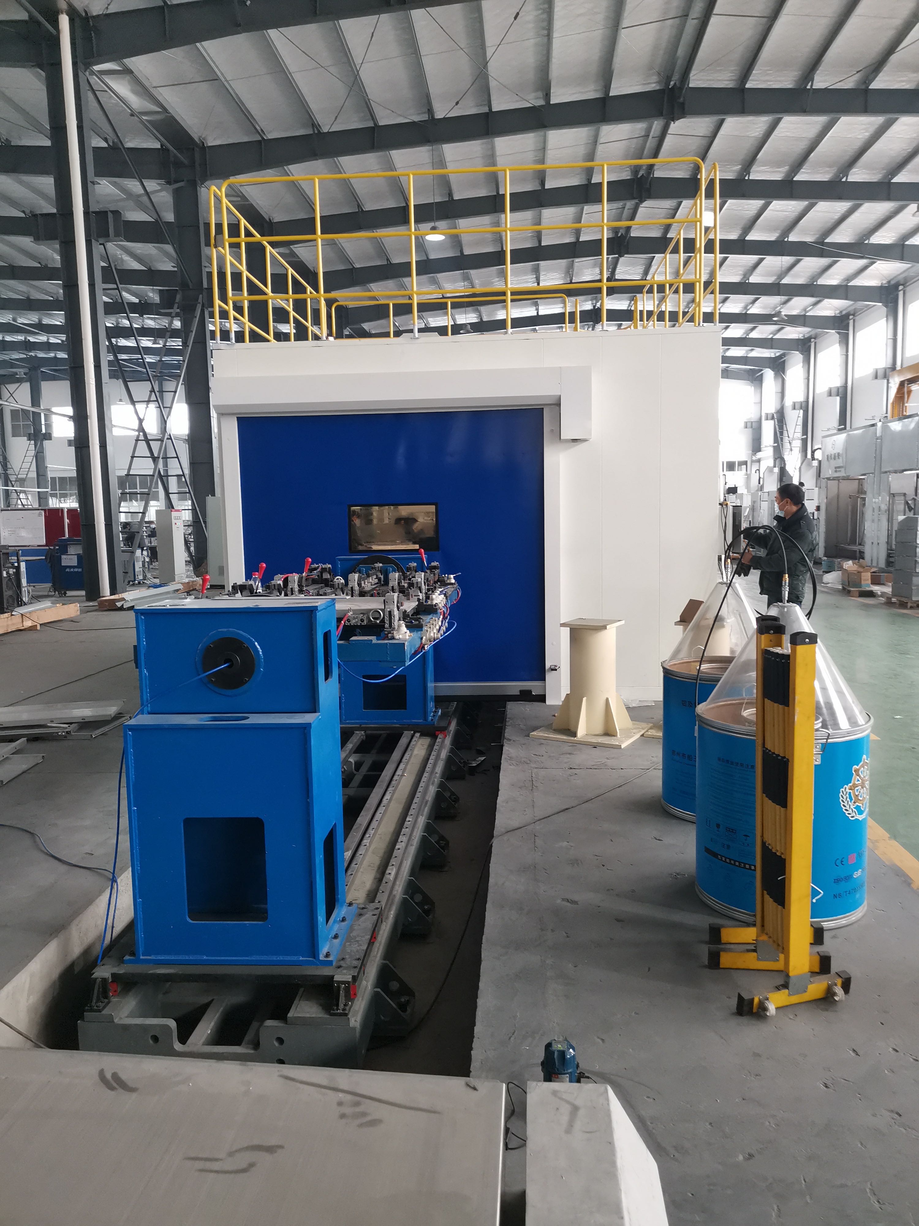 PVC fabric high speed door for robotic welding cell 1