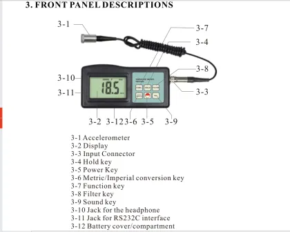 Digital Vibration Meter VM-6360 Portable Vibration Meter Price