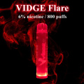 Dispositivo descartável Vape E-Cig 800puff Vidge Flare