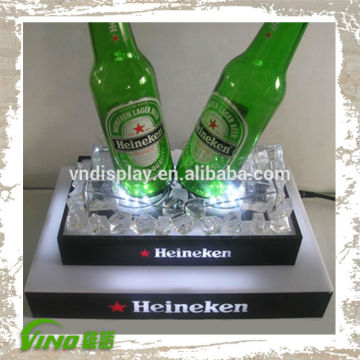 led acrylic base, Acrylic layers riser beverages display with LED lights ,