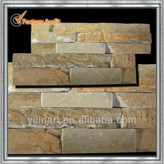 Best Chinese Natural Culture Yellow Wall Cladding stone slate YL-O055