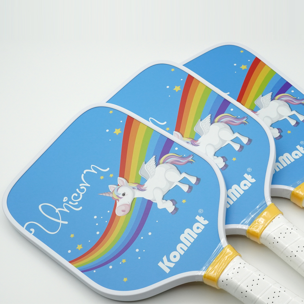 Kids Unicorn Rainbow Pickleball Paddle Set