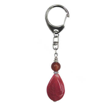 Natural Gemstone Agate Keychain