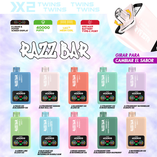 Actualice Vaping con la barra Razz 40k