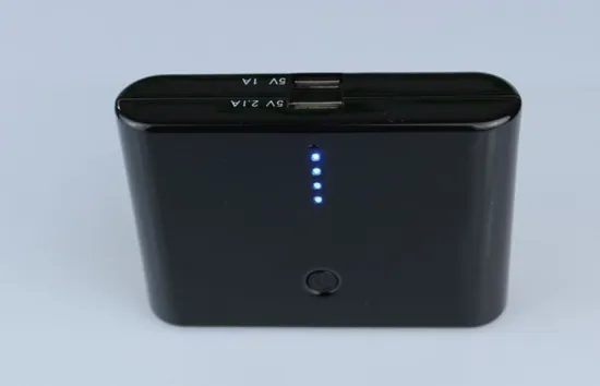 Black 15000mah Dual Usb Power Bank 18650 Lithium Battery For Mobile Phone