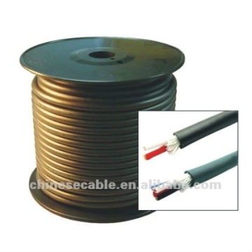 TPE Elastomer Black Round Male Type Twisted Pair Speaker Cable