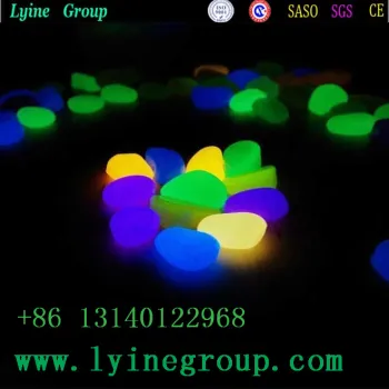 DIY glowing stone for saide way gardening pebbles