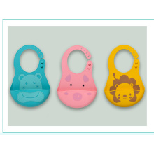 Cute Soft  Cotton/silicone Baby Bib