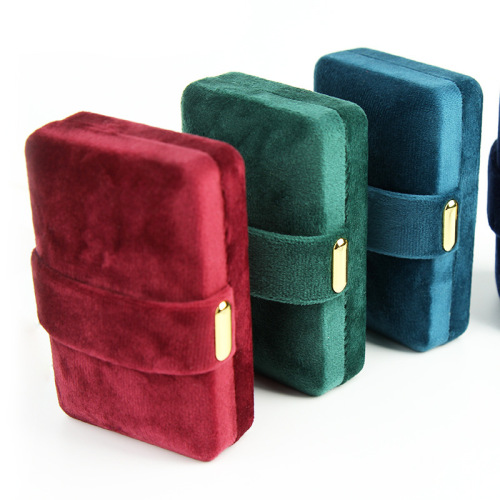 Custom logo Green Velvet Travel Storage Box