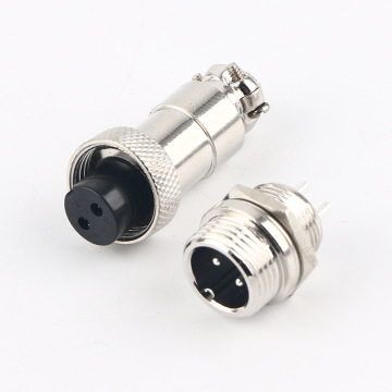 Factory Direct GX12 Plug Male and Female Socket 2-pin Round Electric Metal Aviation Connector