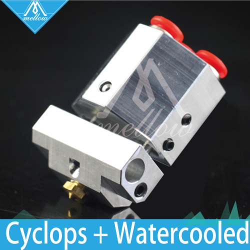 Mellow 3D Printer Extrusion E3D Cyclops+ & Chimera+ water cooled 2 in 1 out hotend Multi Color dual Extruder hot end kit