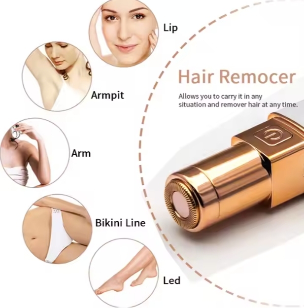 Compact AA-Powered Women's Electric Shaver for Home Use