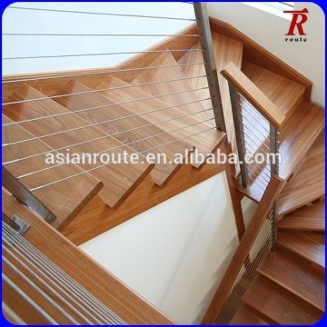 wooden stair railing