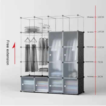 Modern Foldable Swing Closet: Versatile Fashionable Storage Solution for Living Room, Dining, and Laundry Areas
