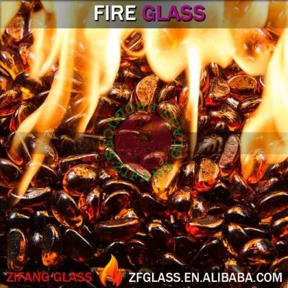 Fireplace accessories fire reflective glass rock Fireplace Glass