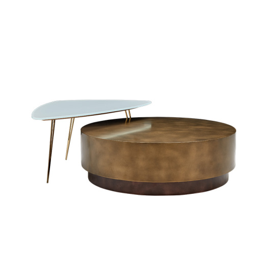 Unique Design Attractive Triangular Round Glass Coffee Tables