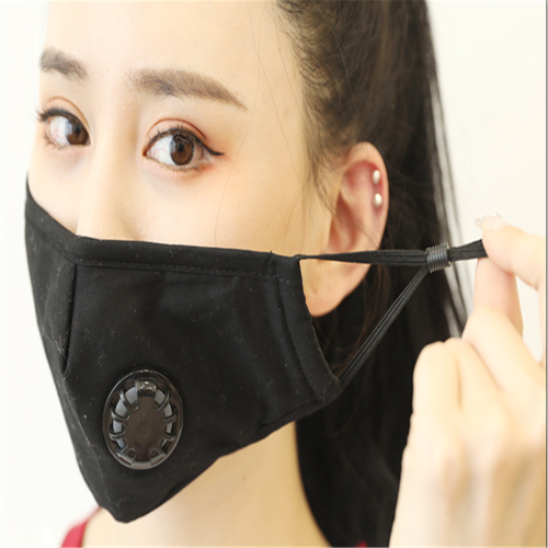 Fashion adult reusable cotton mask with valve