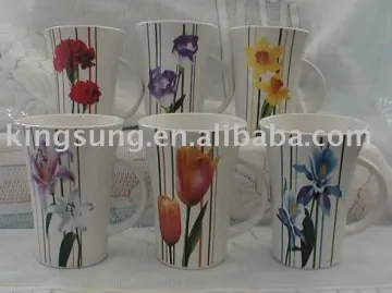 offset heat transfer printing for mark cup