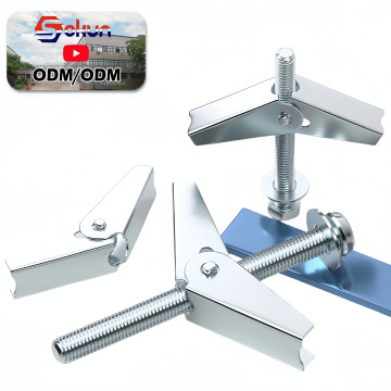 High-Quality Steel Impact-Resistant Toggle Bolt: 12mm Diameter Anchor Bolt for Extreme Vibration Conditions - Adhering to DIN Standards in both Inch and Metric Systems