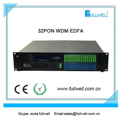 32x19 WDM PON EDFA OLT PON CATV WDM combiner , EPON WDM EDFA , 32 ports PON EDFA