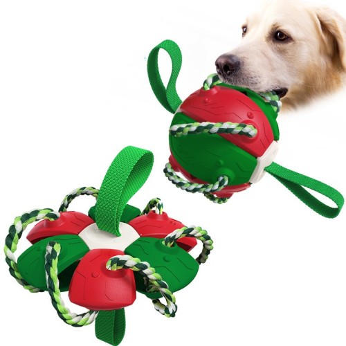 Ny design hund tugga boll leksak fyra färger