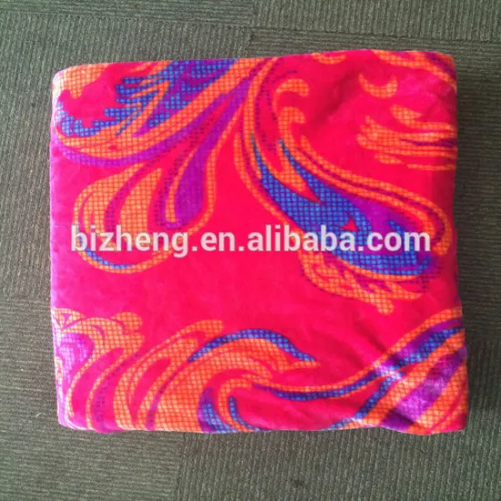 Fleece blanket with flannel fabric and beautiful printing design