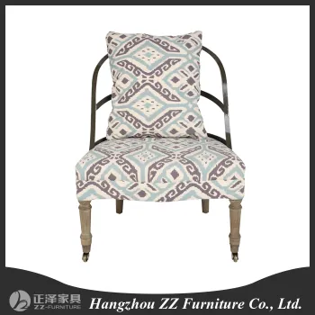 European style round iron back restoring ancient cloth art sofa