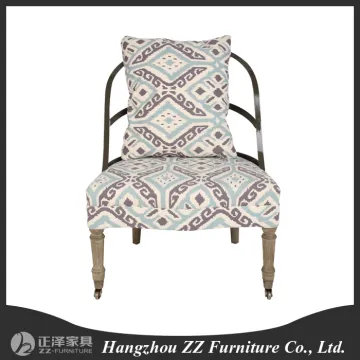 European style round iron back restoring ancient cloth art sofa