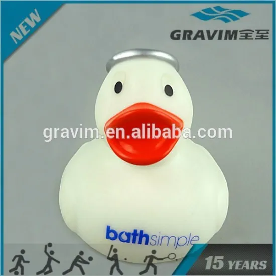 White cute angel toy duck