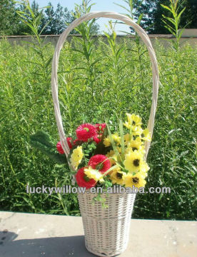 wicker basket for plant and flowers