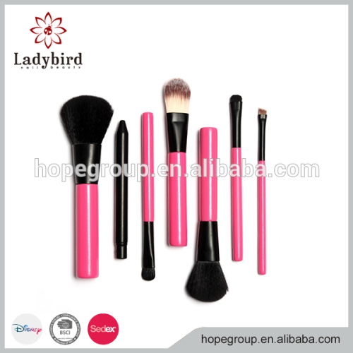 2015 Hot Professional Goat Hair 7Pcs Makeup Brush Set Tools Cosmetic Make Up Brush Set