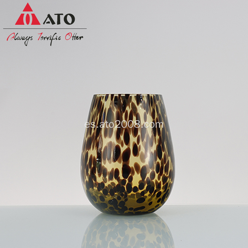 Patrones de leopardo taza de vidrio para cerveza de té de leche