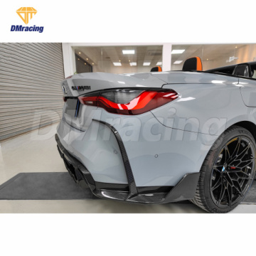 PT Style Dry Carbon Fiber Rear Side Splitter for BMW M3/M4 G8X/G80/G82/G83 2019-2023