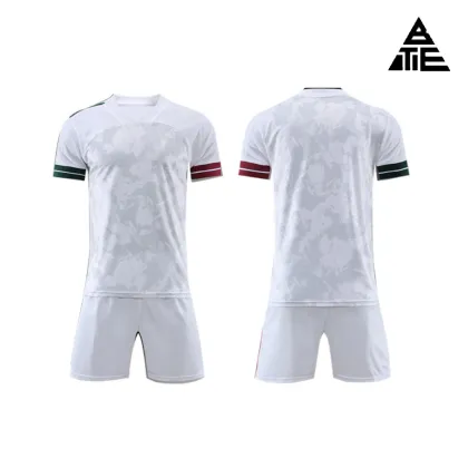 Football match suit set in white