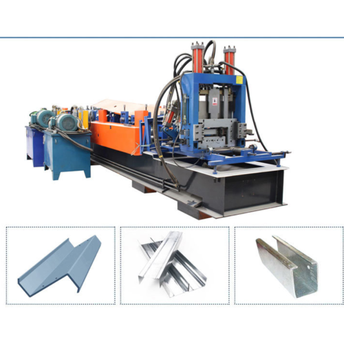 Multifunktionell skärning C Purlins Roll Forming Machine