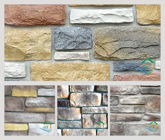 Stone column cladding