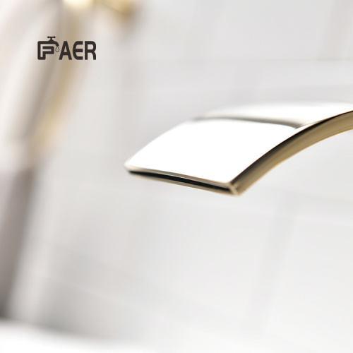 Gold Single Hole Bathroom Faucet Special Design Gold Polish Bathroom Faucet Manufactory