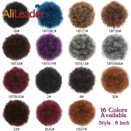 AliLeader High Temperture Fiber Hair Bun Afro Curly Chignon For Women Synthetic Large Chignon