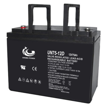 12V75ah Rechargeable SLA Deep Cycle VRLA AGM Battery