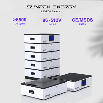 Sunpok 7.68Kwh Lithium Ion Battery Solar Inverter with BMS and Anode Material for Home Energy Storage