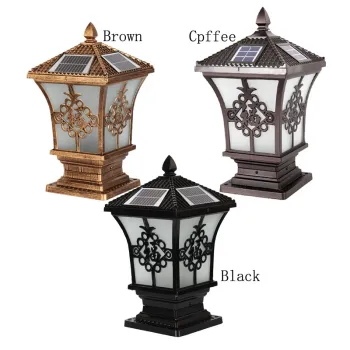 Outdoor Waterproof Square LED Solar Main Gate Post Light