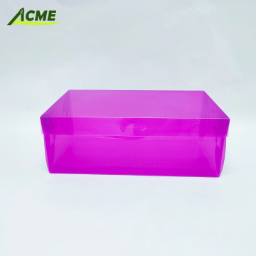 Transparent PP Plastic Foldable Shoe Storage Box for High Heels and Sneakers