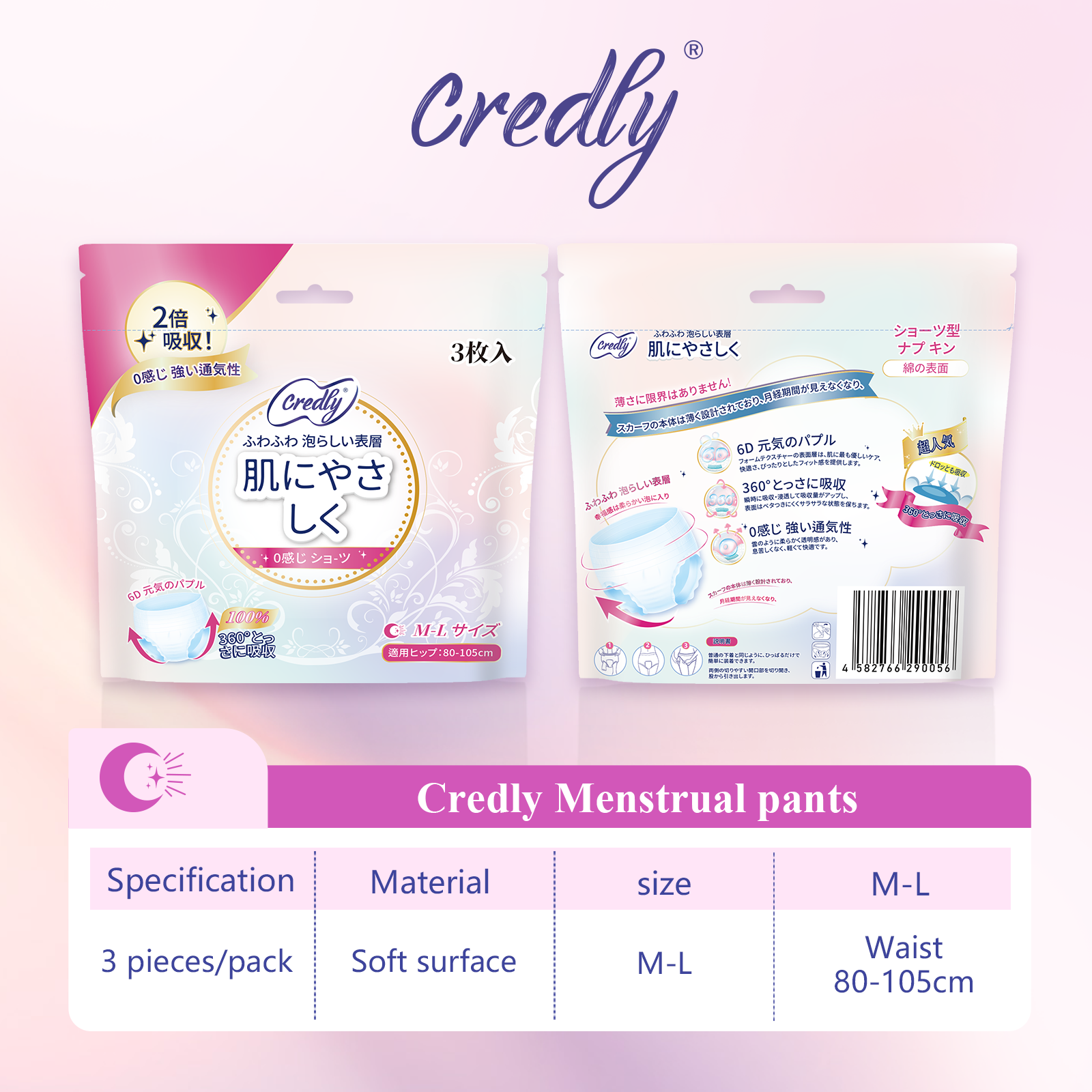 Secure Anti Leak Menstrual Panties for Night Use