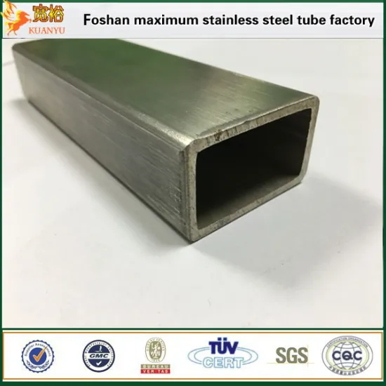 Stainless steel pipe sizes SUS304 rectangle pipe price per meter