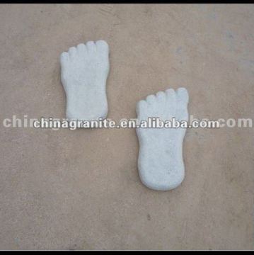 feet shape granite stepping stone