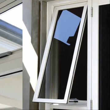Warna kemiringan warna sampanye dan putar jendela tingkap aluminium - jendela geser aluminium berlapis ganda