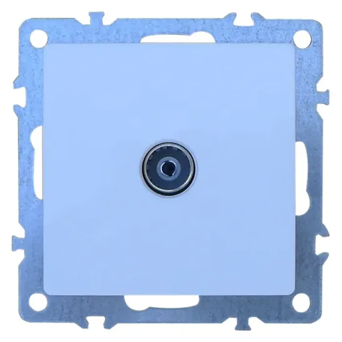 Toma de corriente europea alemana de 2 vías blanca