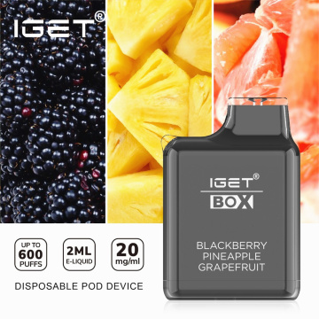 Authentic Iget Box Disposable Vape 600 Puffs