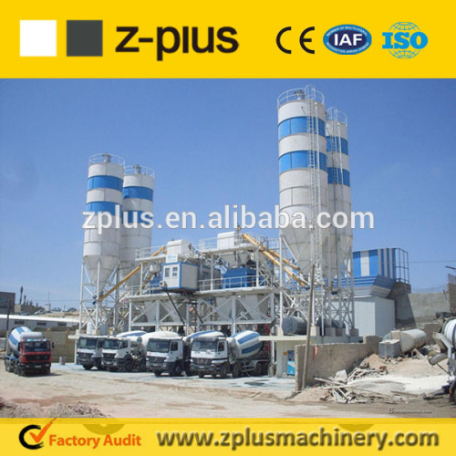 Real Estate Projects of HZS90 wet concrete batching plant with belt conveyor feeder